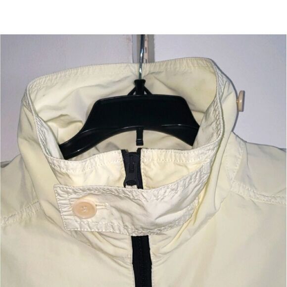 Aspesi Italy Pale Yellow Lightweight Full Zip Windbreaker Ribbed Cuffs Jacket S - Picture 6 of 10